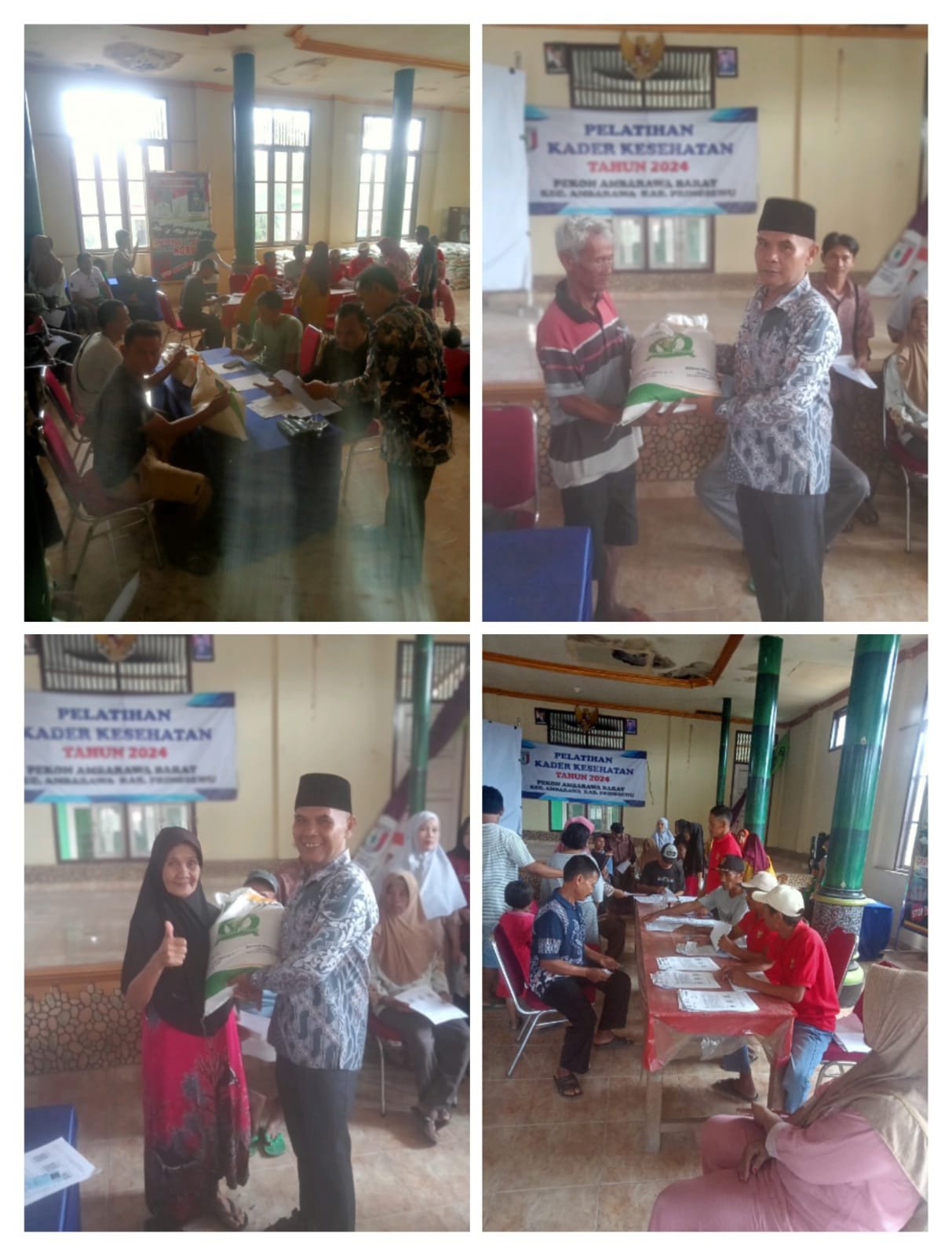 Pekon Ambarawa Barat Bagikan Beras Bantuan Kepada 437 KPM