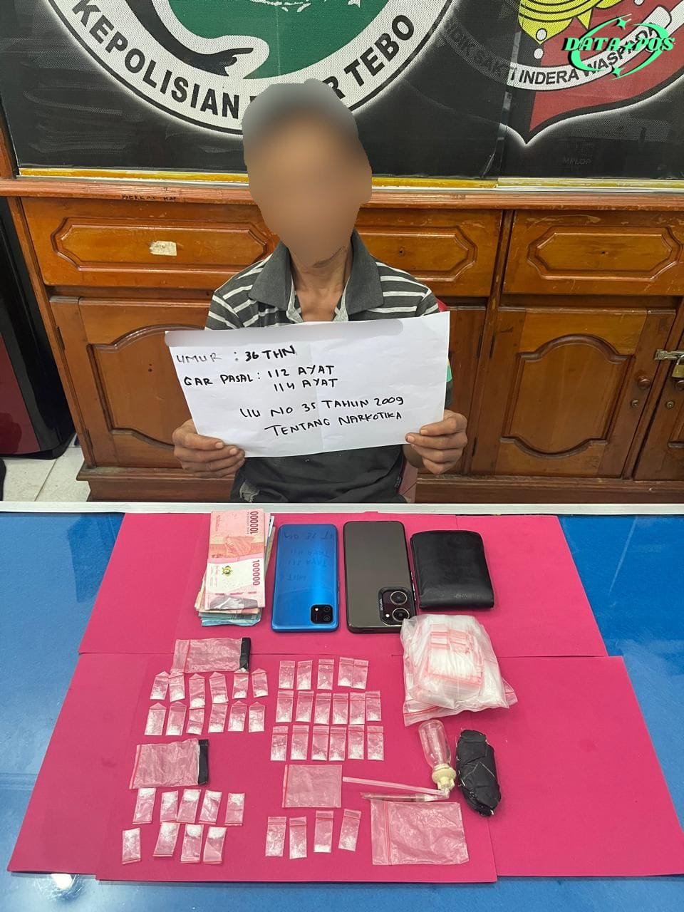 Satresnarkoba Polres Tebo Berhasil Tangkap 1 Pengedar Sabu di Tebo Ilir