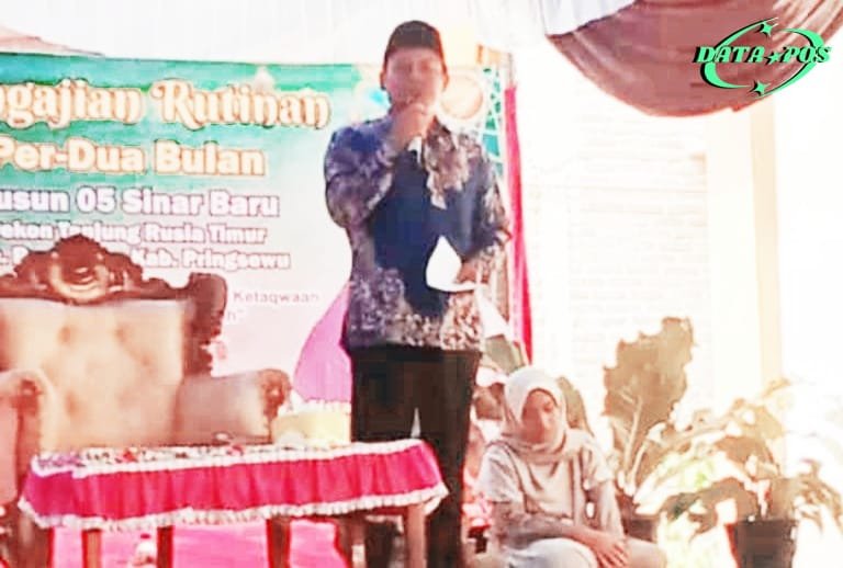 Kepala Pekon Tanjung Rusia Timur Menghadiri Pengajian Bulanan Di Masjid Al-Kausar Dusun Sinar Baru