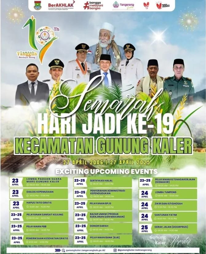 Semarak Hari Jadi ke-19 Kecamatan Gunung Kaler, Kabupaten Tangerang