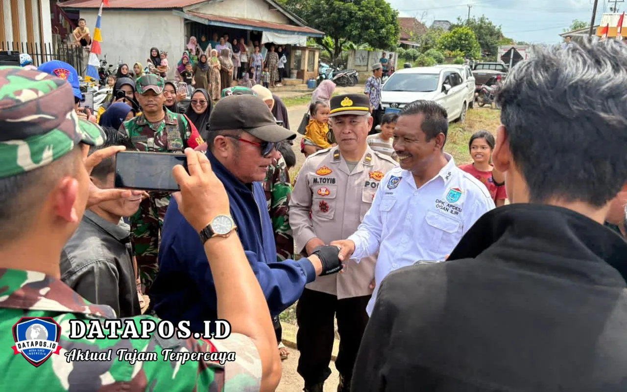 Personel Polsek Tanjung Batu Polres Ogan Ilir Gelar Pengamanan Kunjungan Kerja dan Silaturahmi Gubernur Sumatera Selatan di Payaraman