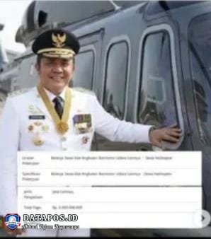 Sewa Helikopter RP4 M Ditengah Jalan Rusak, Pemprov Sumsel Diduga Langgar Asas  Kesesuaian  “Anggaran Harus Sinkron Dengan Jeritan Rakyat