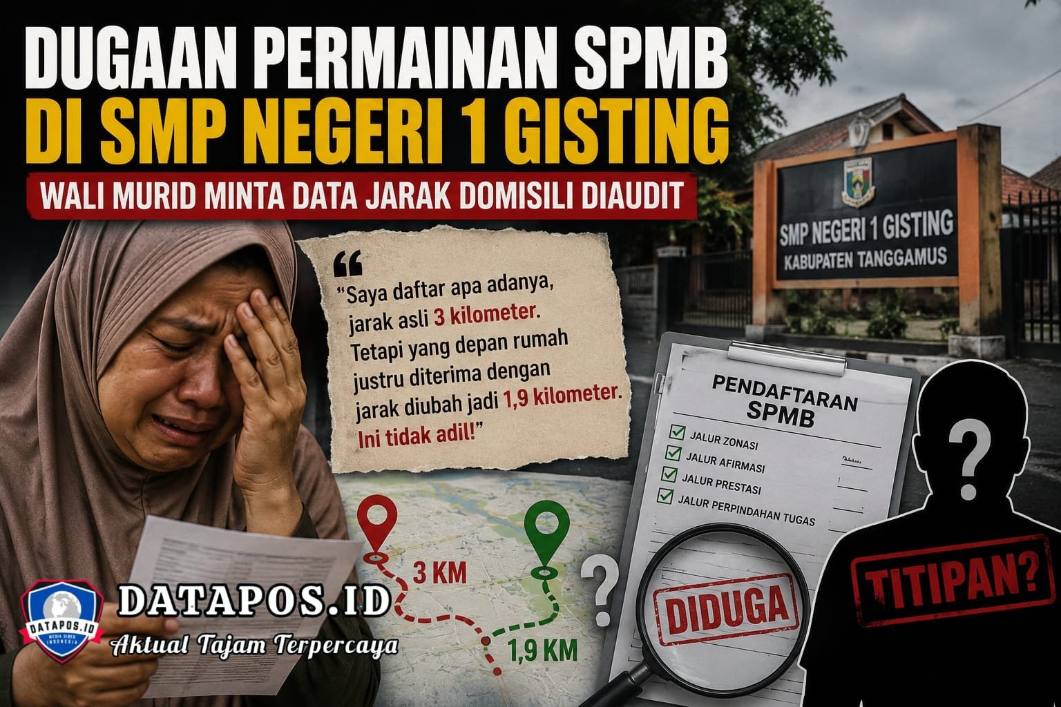 Wali Murid Lapor Dugaan Kecurangan SPMB, Disdik Tanggamus Siap Turun Tangan