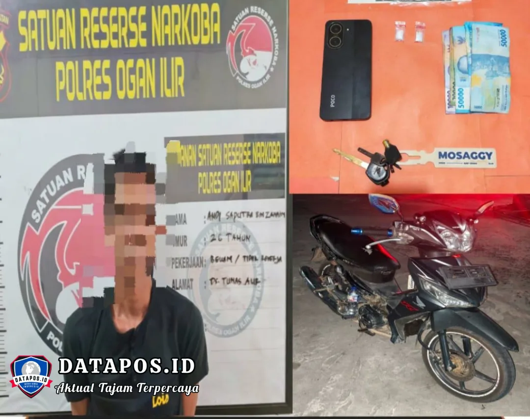 Satresnarkoba Polres Ogan Ilir Ungkap Kasus Dugaan Peredaran Narkotika Jenis Sabu, Satu Tersangka Diamankan